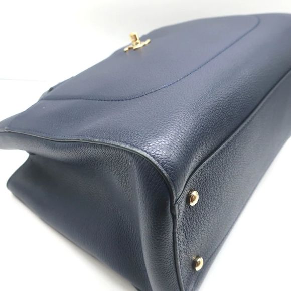 Chanel 17C Neo Executive Small Shopper Tote Navy Leather Shoulder Bag - Picture 8 of 12
